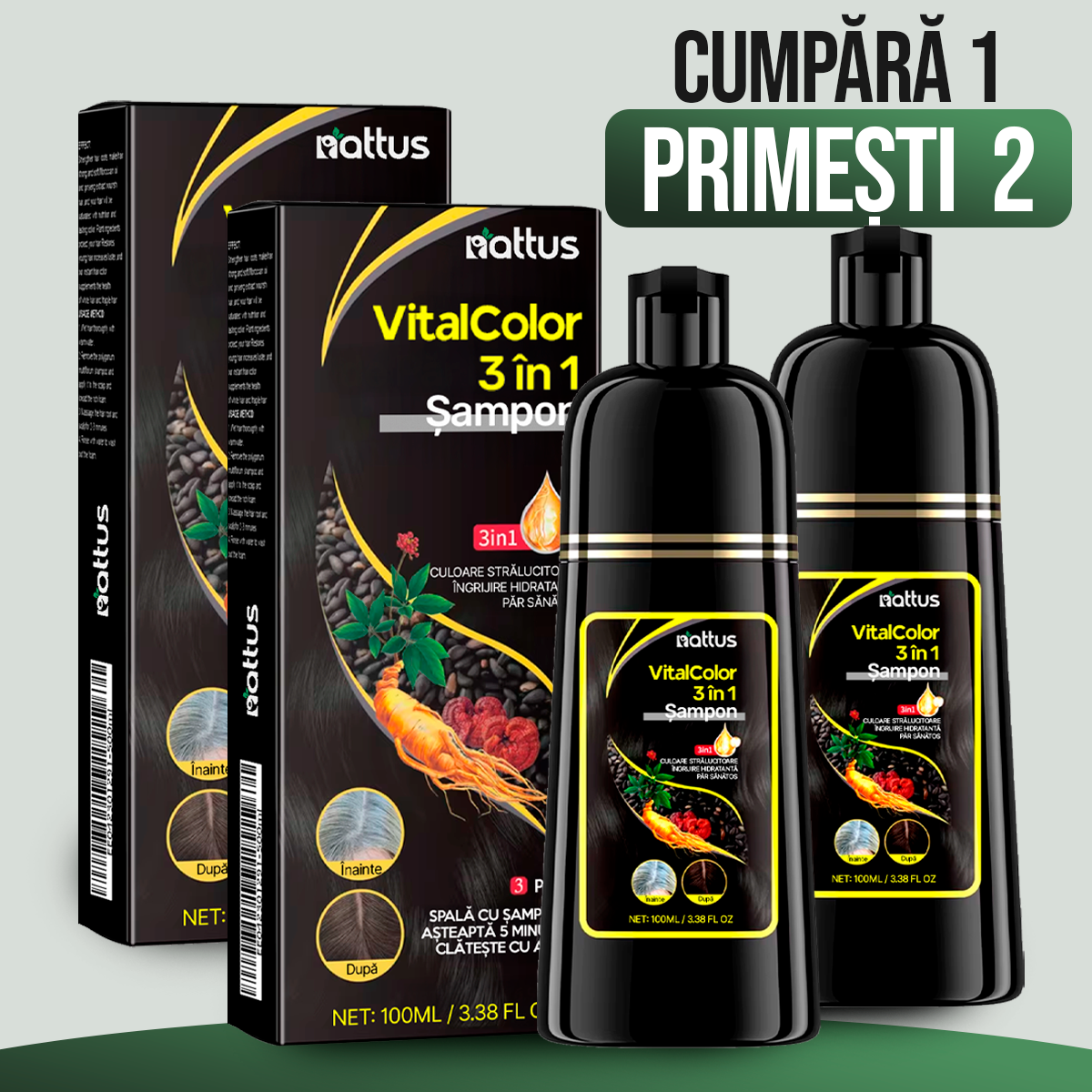 Șampon Nattus® VitalColor 3 în 1