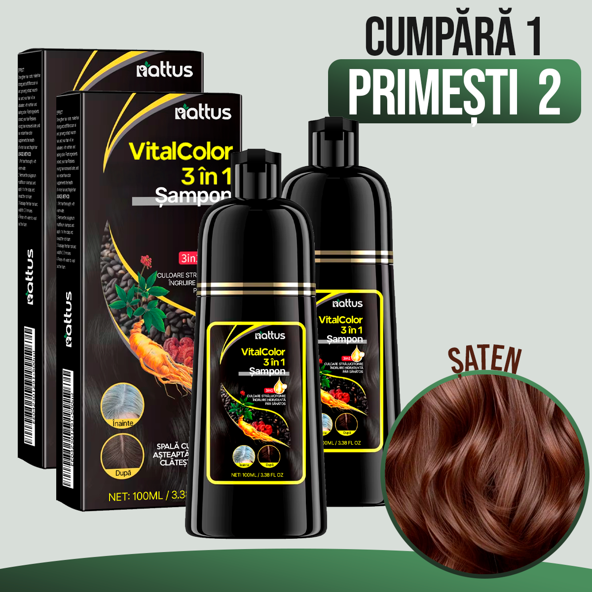 Șampon Nattus® VitalColor 3 în 1