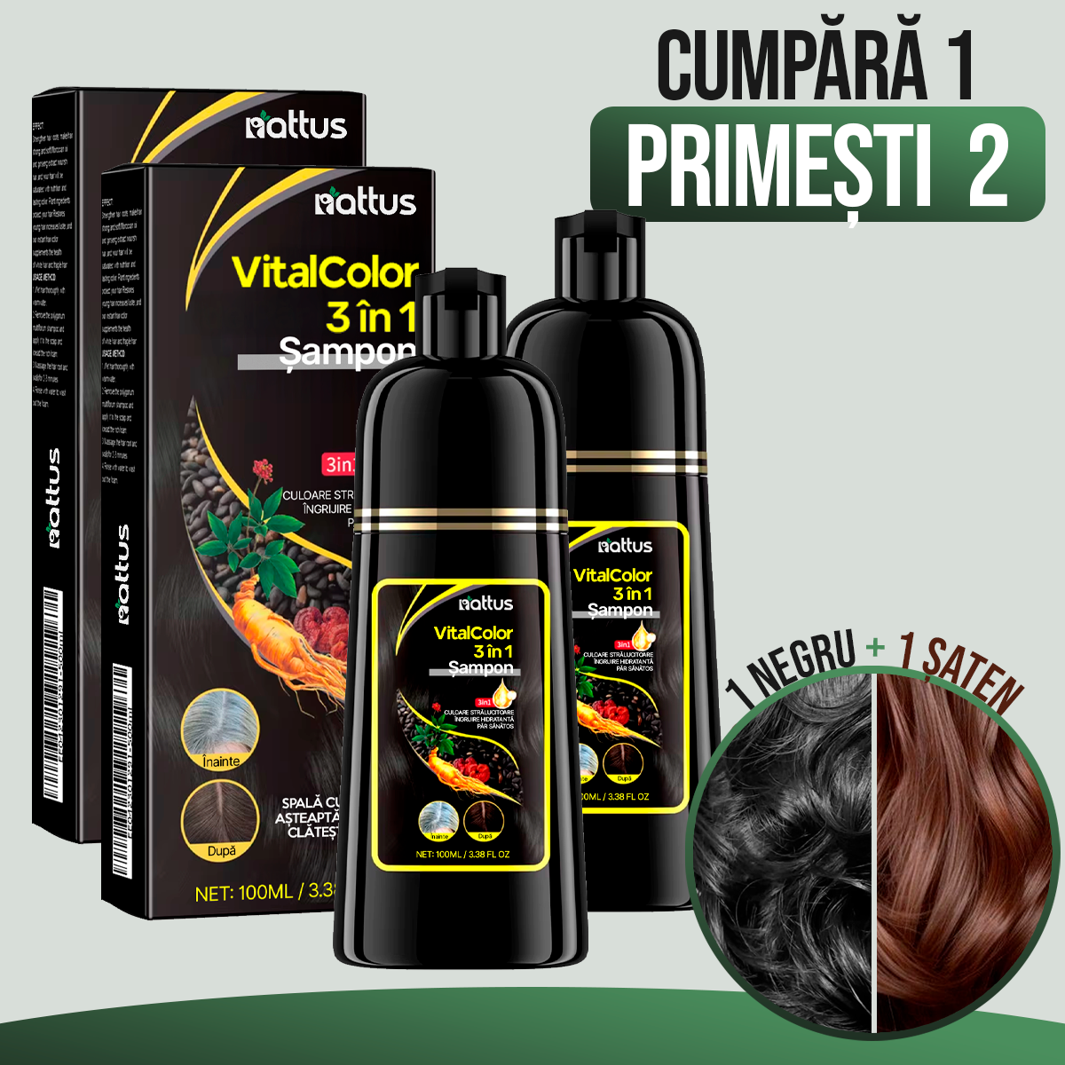 Șampon Nattus® VitalColor 3 în 1